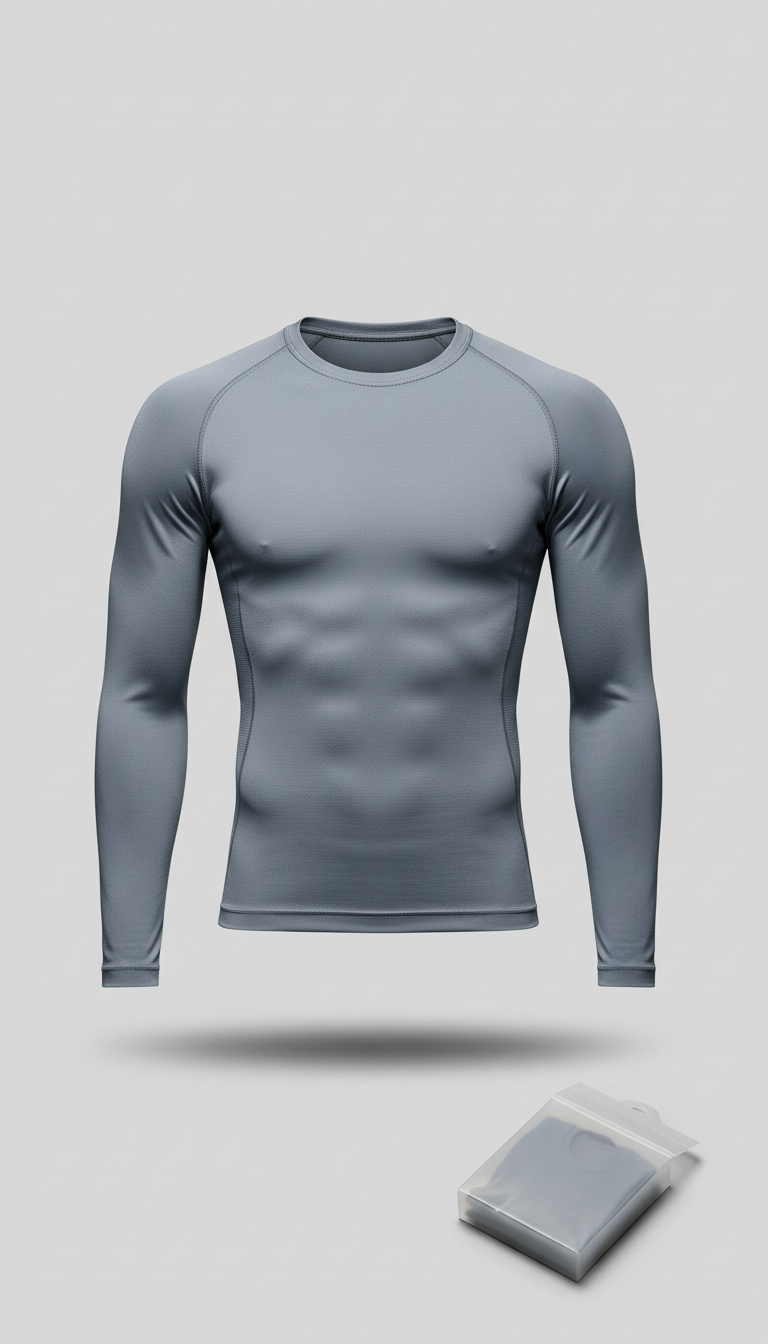 Men's Steel Grey Compression Top