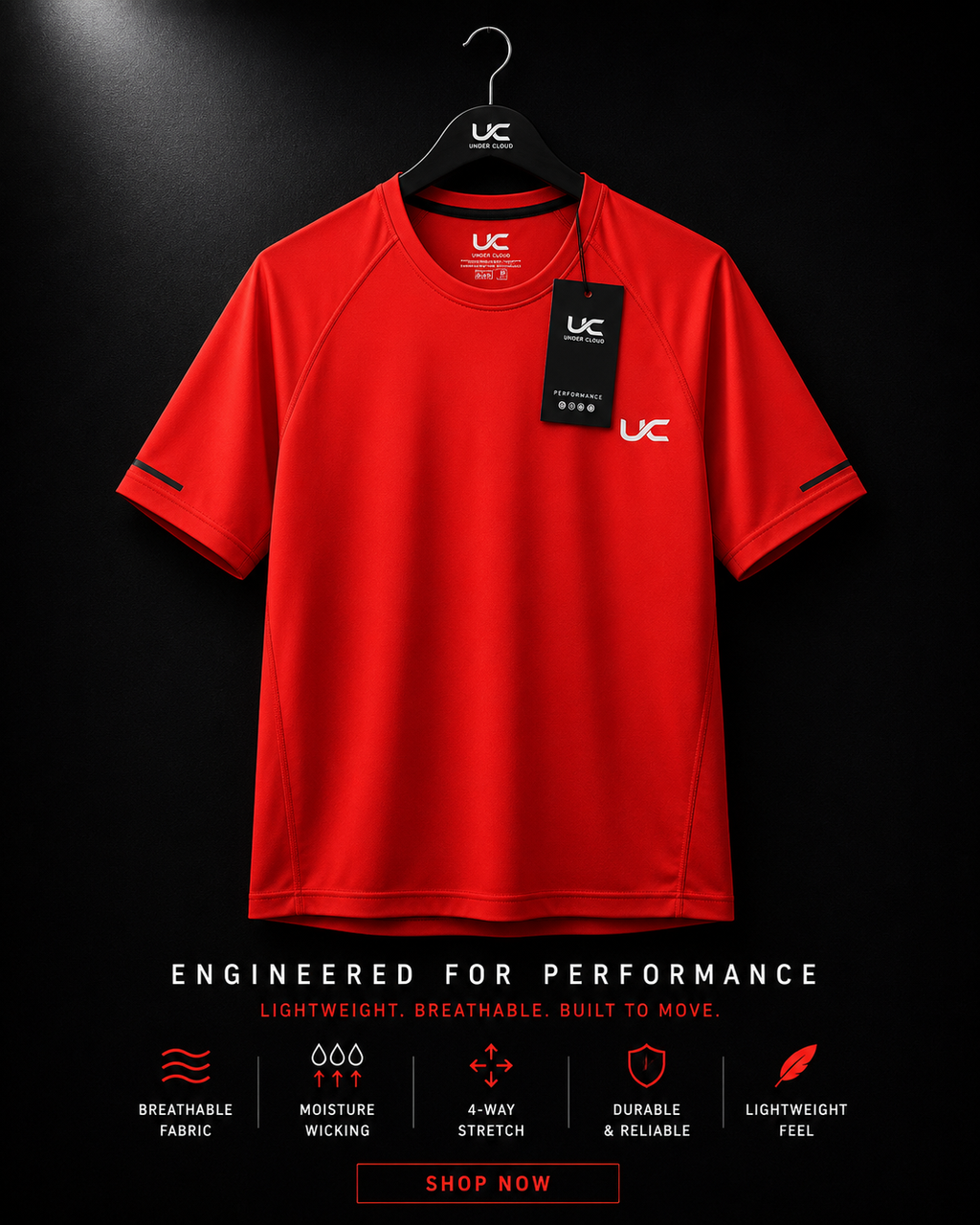 UC Velocity Performance Tee Multiple Colors